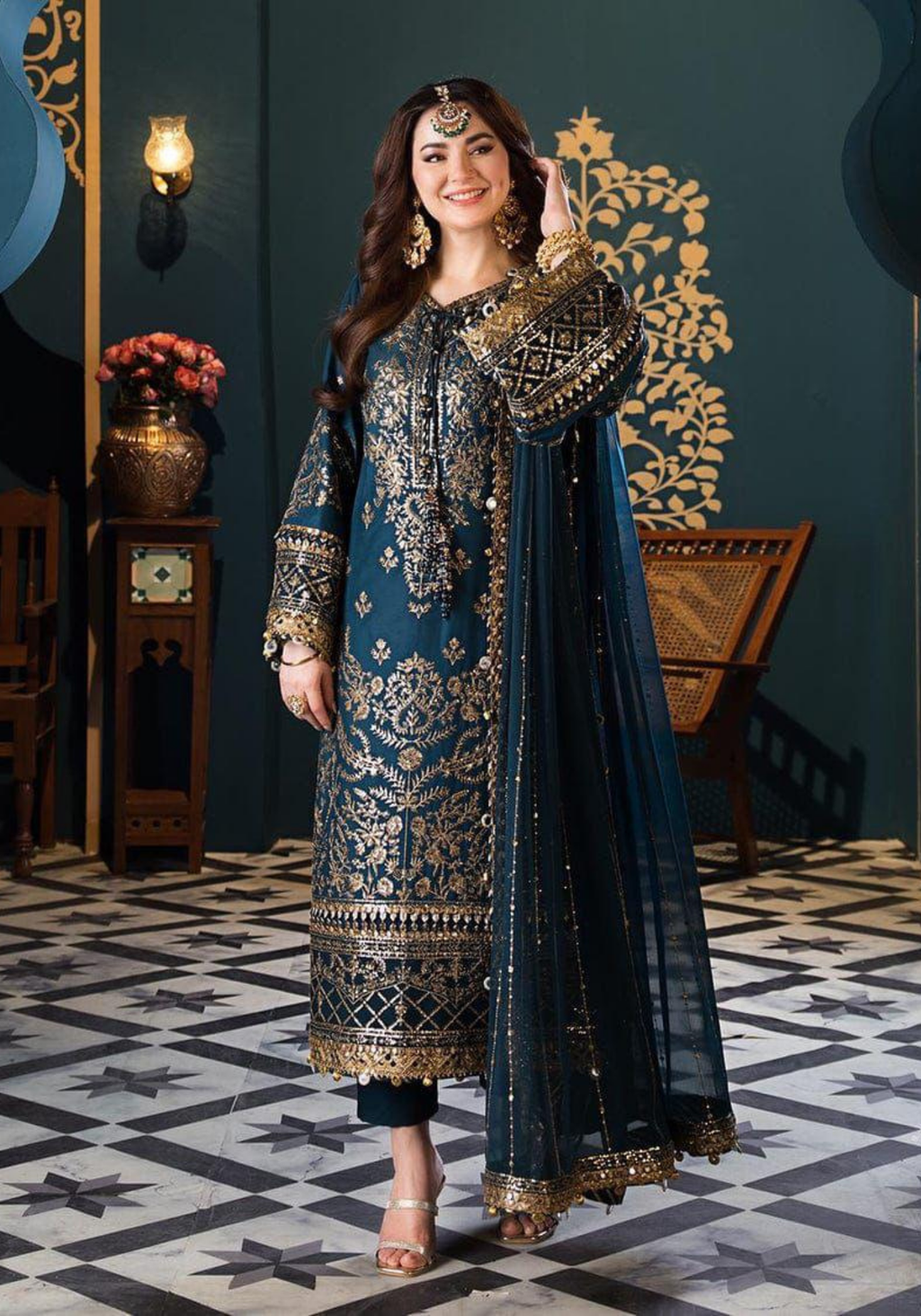 ✨ Luxury Cotton Embroidered Suit ✨