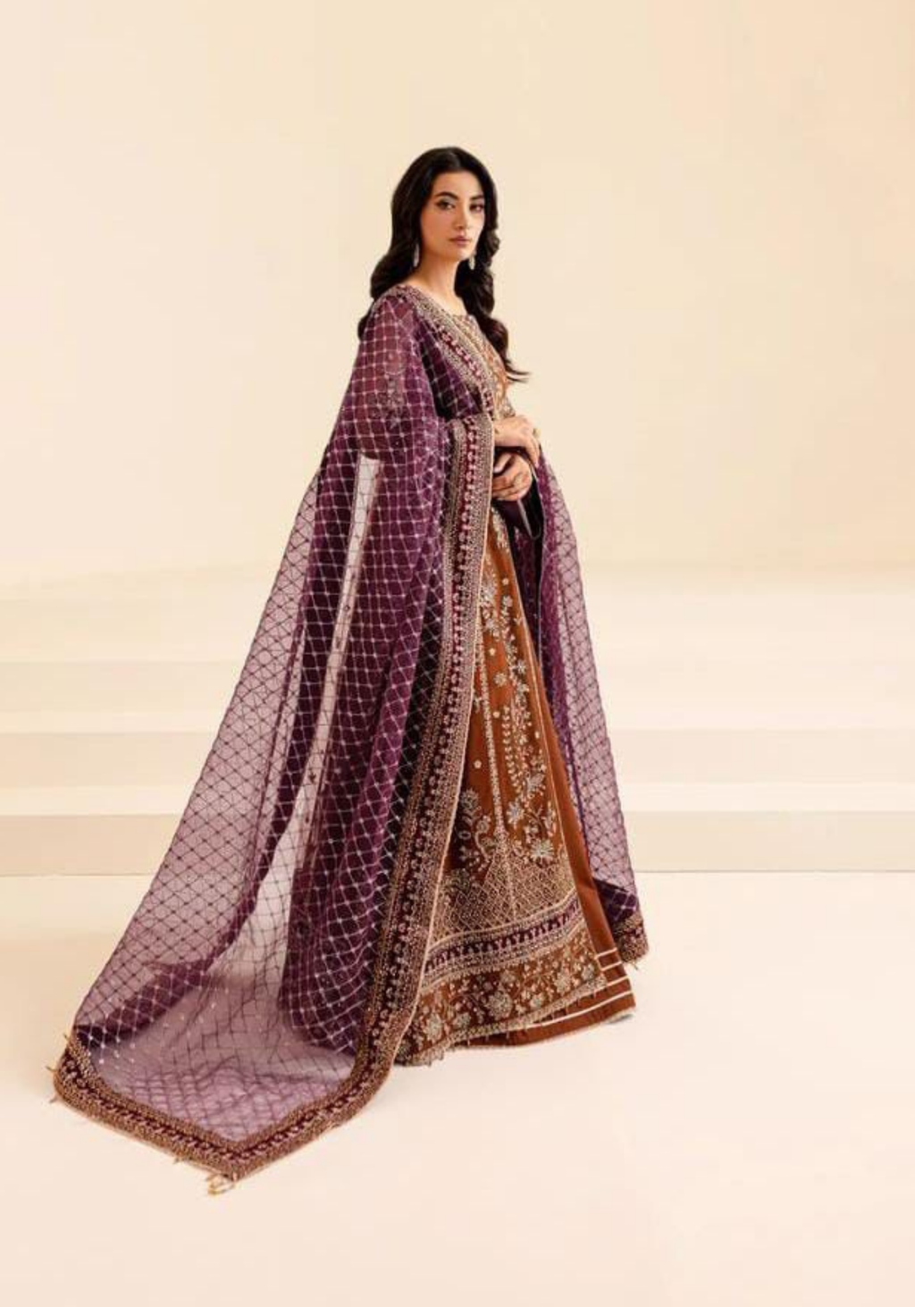 ✨ Luxury Embroidered Wedding Frock ✨